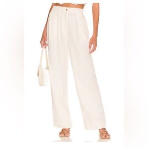 DONNI. Pleated Trouser in Creme